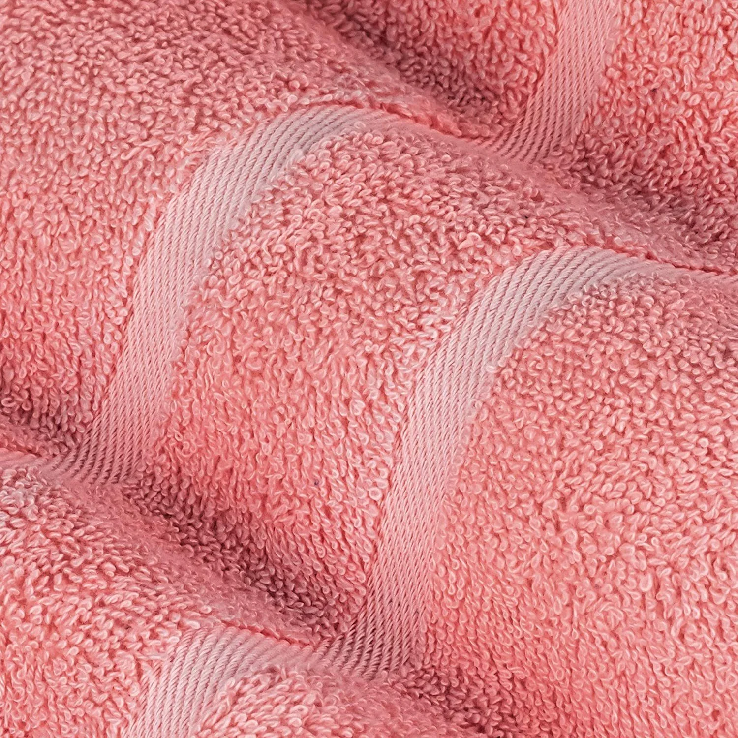 STICKANDSHINE Frottee-Handtücher – Farbe Lachs, 100% Baumwolle, 500 g/m²